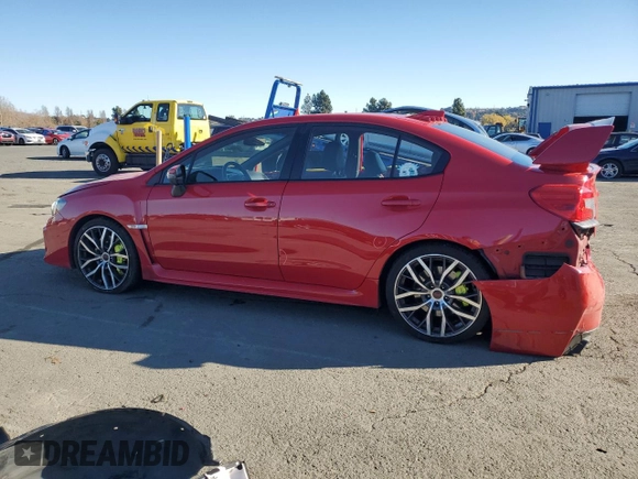 2021 Subaru WRX STI with VIN JF1VA2E63M9805896, listed as a Copart auction lot 84104264 with 68,657 mi miles and Salvage Title. Bid and sale history available at carsss.com. Image 2.