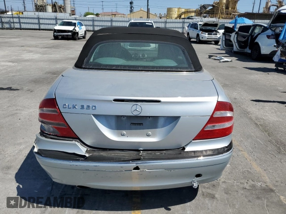 2005 Mercedes-Benz CLK 320 with VIN WDBTK65G35T046524, listed as a Copart auction lot 59342025 with 170,760 mi miles and Salvage title. Bid and sale history available at DreamBid. Image 6.
