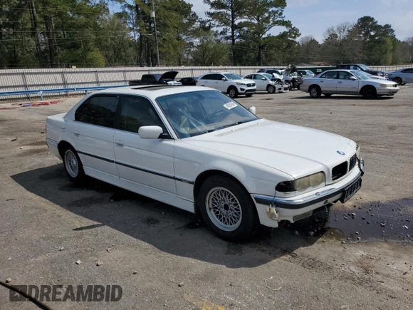 2001 BMW 7 Series 740iL with VIN WBAGH83451DP31373, listed as a Copart auction lot 49294285 with 147,483 mi miles and Salvage Title. Bid and sale history available at carsss.com. Image 4.