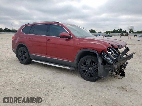 2018 Volkswagen Atlas SEL Premium with VIN 1V2NR2CA3JC521451, listed as a Copart auction lot 56914555 with 123,815 mi miles and Salvage title. Bid and sale history available at DreamBid. Image 4.