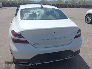 2025 Genesis G70 2.5T with VIN KMTG34SC6SU155525, listed as a IAAI auction lot 42064895 with 6,538 mi miles. Bid and sale history available at carsss.com. Image 16.