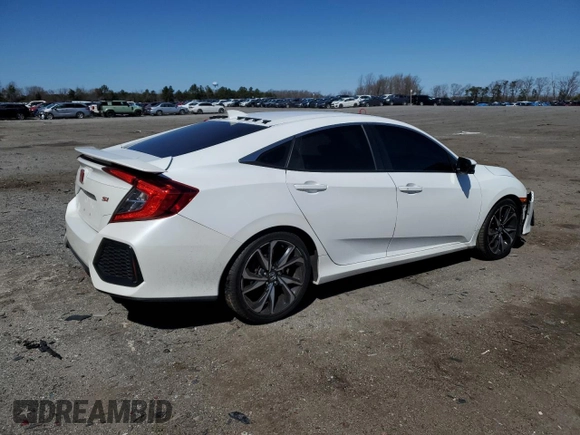 2018 Honda Civic Si with VIN 2HGFC1E54JH705569, listed as a Copart auction lot 49988875 with 76,589 mi miles and Salvage Title. Bid and sale history available at DreamBid. Image 3.