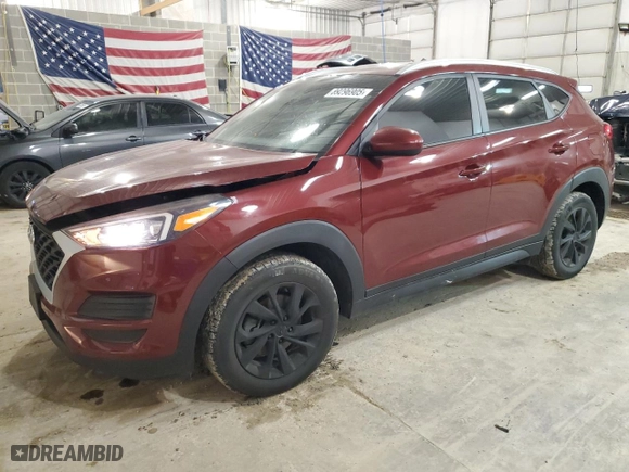 2019 Hyundai Tucson Value with VIN KM8J33A4XKU990256, listed as a Copart auction lot 89296905 with 58,643 mi miles and Salvage Title. Bid and sale history available at carsss.com. Image 1.