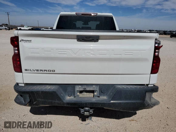 2022 Chevrolet Silverado 1500 Work Truck with VIN 1GCRDAED9NZ506183, listed as a Copart auction lot 45021035 with 105,218 mi miles and Clean Title. Bid and sale history available at DreamBid. Image 6.