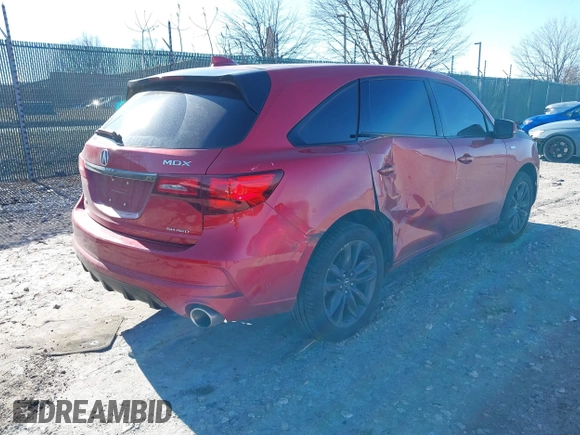 2020 Acura MDX w/Technology/A-Spec Pkg with VIN 5J8YD4H02LL025103, listed as a IAAI auction lot 41742821 with 26,893 mi miles. Bid and sale history available at carsss.com. Image 4.