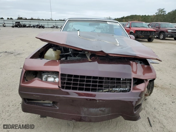 1987 Chevrolet El Camino with VIN 3GCCW80H5HS913373, listed as a Copart auction lot 77822994 with 89,040 mi miles and Salvage Title. Bid and sale history available at carsss.com. Image 5.