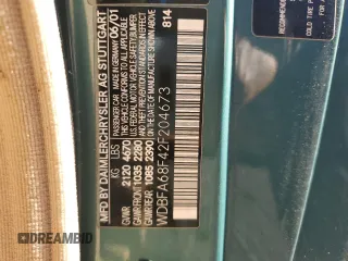 2002 Mercedes-Benz SL-Class with VIN WDBFA68F42F204673, listed as a Copart auction lot 79391964 with 0 mi miles and Salvage Title. Bid and sale history available at carsss.com. Image 12.