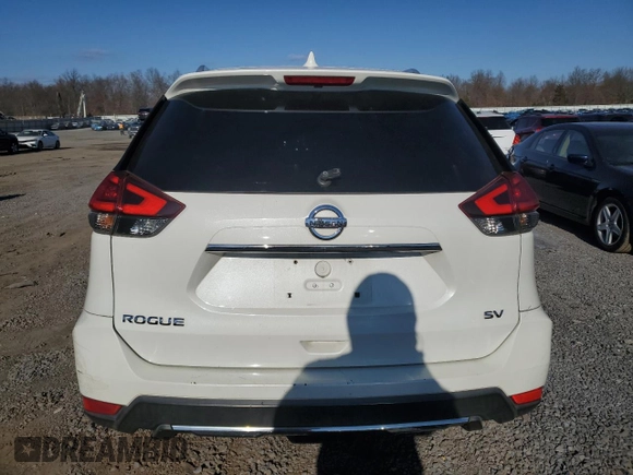2017 Nissan Rogue SV with VIN KNMAT2MT1HP538429, listed as a Copart auction lot 82020814 with 0 mi miles and Salvage Title. Bid and sale history available at carsss.com. Image 6.