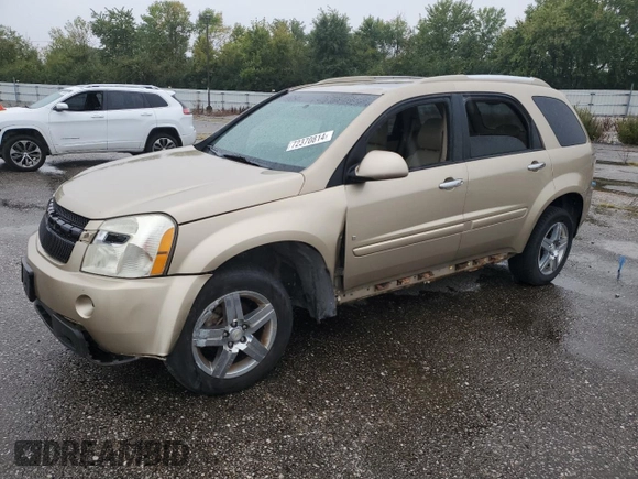 2008 Chevrolet Equinox LTZ with VIN 2CNDL83F386299697, listed as a Copart auction lot 72370814 with 123,041 mi miles and Salvage Title. Bid and sale history available at carsss.com. Image 1.