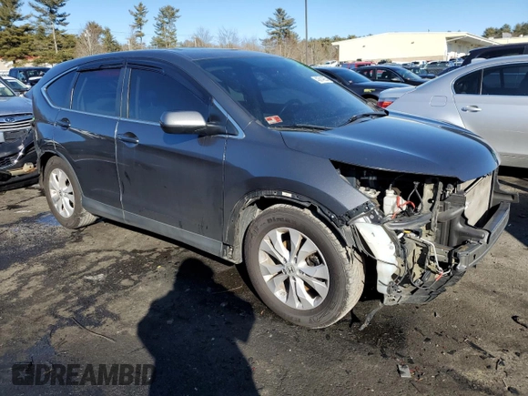 2013 Honda CR-V EX with VIN 2HKRM4H57DH668406, listed as a Copart auction lot 43614265 with 0 mi miles and Salvage Title. Bid and sale history available at carsss.com. Image 4.