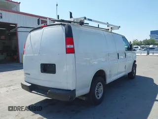 2023 Chevrolet Express Cargo with VIN 1GCWGAFP2P1100606, listed as a IAAI auction lot 42450171 with 34,000 mi miles and . Bid and sale history available at DreamBid. Image 4.