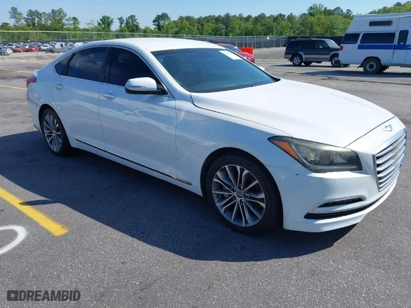 2016 Hyundai Genesis 3.8L with VIN KMHGN4JE2GU128482, listed as a IAAI auction lot 42065181 with 163,925 mi miles. Bid and sale history available at carsss.com. Image 1.