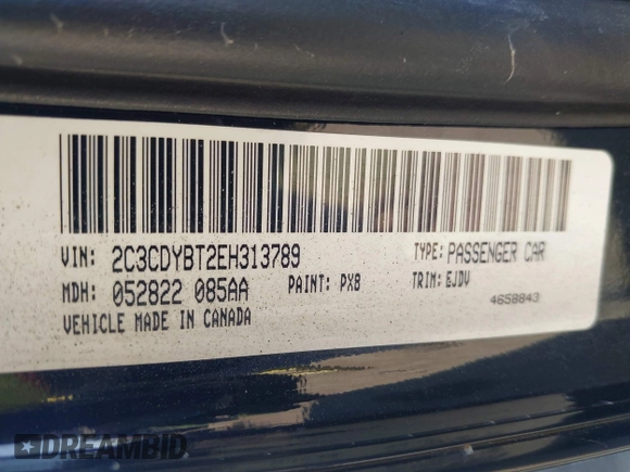 2014 Dodge Challenger R/T z VIN 2C3CDYBT2EH313789, wystawiony jako IAAI lot #42020945 z przebiegiem 182 788 mil mil oraz . Historia ofert i sprzedaży dostępna na DreamBid. Obrazek 9.