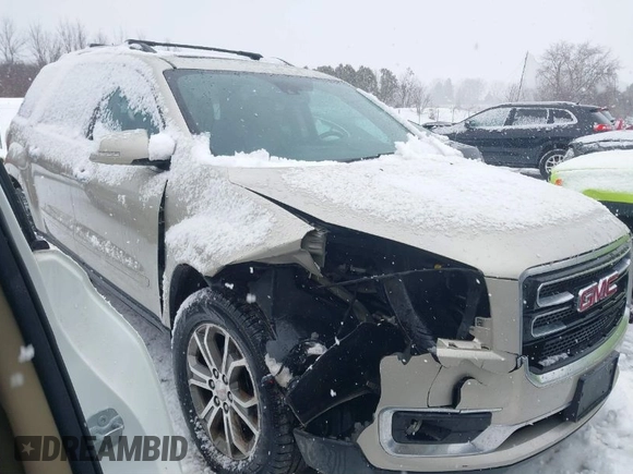 2016 GMC Acadia SLT with VIN 1GKKVRKD6GJ276156, listed as a IAAI auction lot 41429052 with 89,384 mi miles. Bid and sale history available at carsss.com. Image 1.
