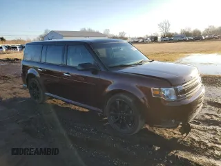2019 Ford Flex SEL with VIN 2FMHK6C83KBA28437, listed as a Copart auction lot 48343215 with 123,610 mi miles and Salvage Title. Bid and sale history available at carsss.com. Image 4.