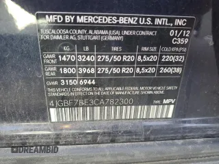 2012 Mercedes-Benz GL-Class GL 450 with VIN 4JGBF7BE3CA782300, listed as a Copart auction lot 74688864 with 157,249 mi miles and Salvage Title. Bid and sale history available at carsss.com. Image 12.
