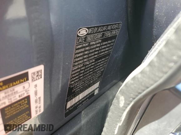 2020 Land Rover Range Rover P525 HSE with VIN SALGS2SE2LA414448, listed as a Copart auction lot 56851715 with 40,748 mi miles and Salvage title. Bid and sale history available at DreamBid. Image 13.