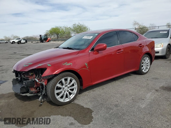 2006 Lexus IS 250 with VIN JTHCK262662004691, listed as a Copart auction lot 56769385 with 96,815 mi miles and Salvage title. Bid and sale history available at DreamBid. Image 1.