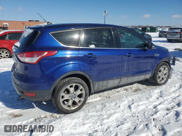 2013 Ford Escape SEL with VIN 1FMCU9H96DUA29845, listed as a Copart auction lot 44753655 with 99,376 mi miles and Salvage Title. Bid and sale history available at DreamBid. Image 3.