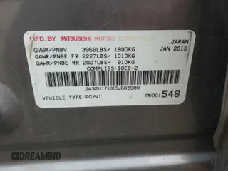 2012 Mitsubishi Lancer DE with VIN JA32U1FUXCU605989, listed as a Copart auction lot 49578675 with 290,268 mi miles and Clean Title. Bid and sale history available at DreamBid. Image 12.