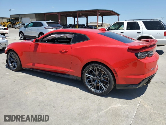 2023 Chevrolet Camaro ZL1 with VIN 1G1FK1R61P0128493, listed as a Copart auction lot 67058044 with 6,194 mi miles and Salvage title. Bid and sale history available at DreamBid. Image 2.