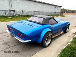 1969 Chevrolet Corvette z VIN 194679S721557, wystawiony jako Copart lot #45611825 z przebiegiem 73 300 mil mil oraz Czysty tytuł • Clean title. Historia ofert i sprzedaży dostępna na DreamBid. Obrazek 4.