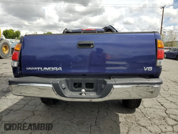 2000 Toyota Tundra SR5 with VIN 5TBRT3415YS027876, listed as a Copart auction lot 51021135 with 189,279 mi miles and Salvage Title. Bid and sale history available at DreamBid. Image 6.