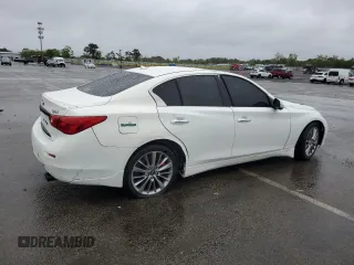 2014 Infiniti Q50 Sport with VIN JN1BV7AP7EM689505, listed as a Copart auction lot 57477555 with 133,824 mi miles and Salvage title. Bid and sale history available at DreamBid. Image 3.