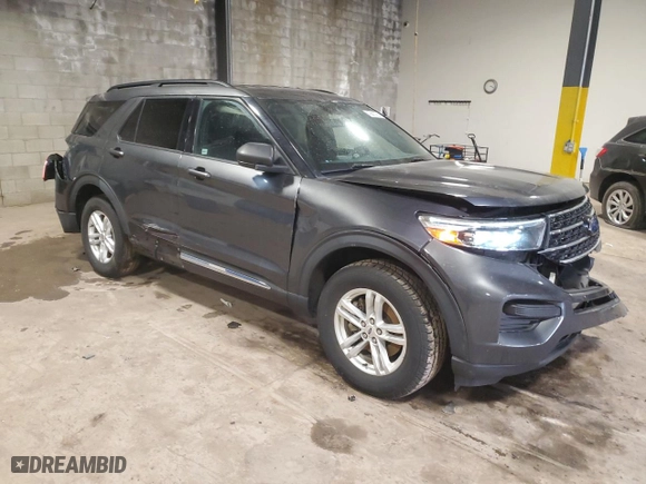2020 Ford Explorer XLT with VIN 1FMSK8DH9LGC06491, listed as a Copart auction lot 45861125 with 55,242 mi miles and Salvage Title. Bid and sale history available at carsss.com. Image 4.