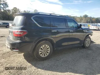 2021 Nissan Armada SV with VIN JN8AY2AC6M9147611, listed as a Copart auction lot 84439934 with Not Provided miles and Salvage Title. Bid and sale history available at carsss.com. Image 3.