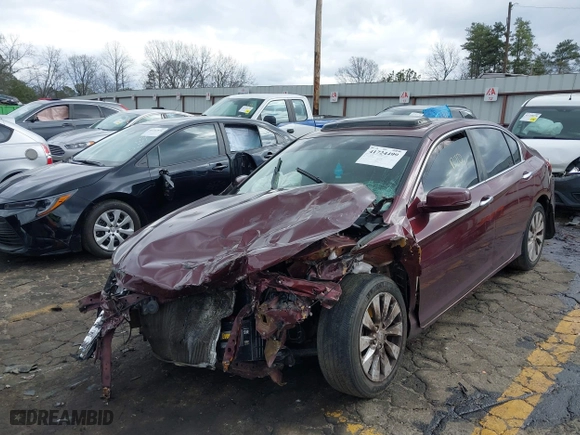 2015 Honda Accord Sedan EX-L with VIN 1HGCR2F86FA009138, listed as a IAAI auction lot 41724499 with 1 mi miles. Bid and sale history available at carsss.com. Image 16.