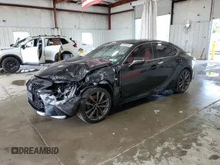 2024 Lexus IS 350 F Sport z VIN JTHGZ1E2XR5035194, wystawiony jako Copart lot #62834545 z przebiegiem 8 600 mil mil oraz Szkoda całkowita • Salvage title. Historia ofert i sprzedaży dostępna na DreamBid. Obrazek 1.