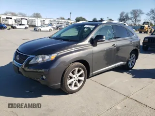 2010 Lexus RX 350 with VIN 2T2BK1BA1AC046258, listed as a Copart auction lot 47137975 with 109,339 mi miles and Salvage Title. Bid and sale history available at DreamBid. Image 1.