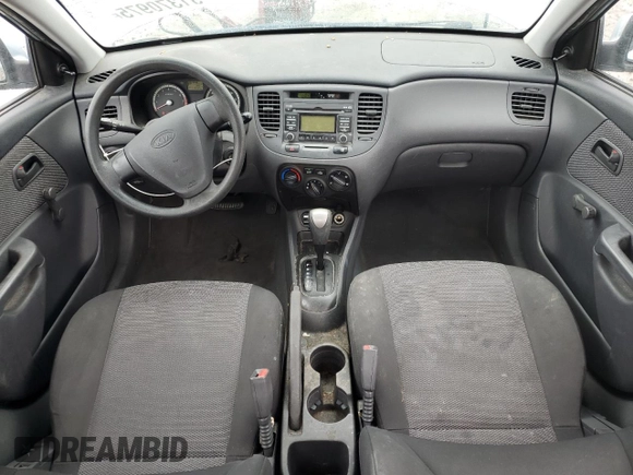 2009 Kia Rio LX with VIN KNADE223396443465, listed as a Copart auction lot 51370975 with 110,952 mi miles and Salvage Title. Bid and sale history available at carsss.com. Image 8.