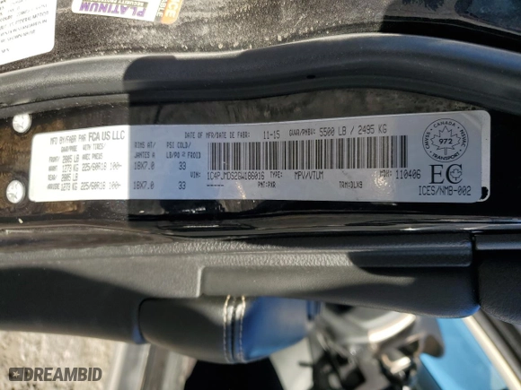 2016 Jeep Cherokee Limited with VIN 1C4PJMDS2GW186016, listed as a Copart auction lot 88911825 with 158,833 mi miles and Salvage Title. Bid and sale history available at carsss.com. Image 15.