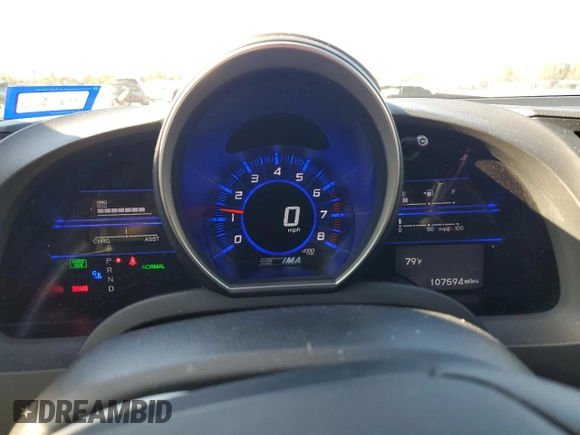 2013 Honda CR-Z with VIN JHMZF1D46DS002529, listed as a Copart auction lot 85745094 with 107,594 mi miles and Salvage title. Bid and sale history available at DreamBid. Image 9.
