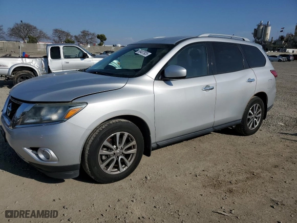2016 Nissan Pathfinder S with VIN 5N1AR2MN7GC603981, listed as a Copart auction lot 50437925 with 40095 miles and Salvage Title. Bid and sale history available at carsss.com. Image 1.