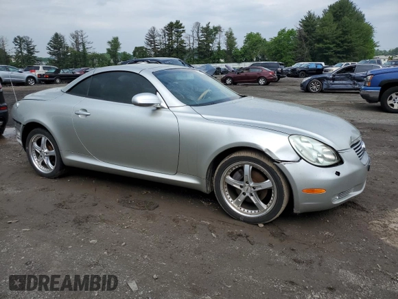 2002 Lexus SC 430 z VIN JTHFN48Y020004760, wystawiony jako Copart lot #56487275 z przebiegiem 136 275 mil mil oraz Szkoda całkowita • Salvage title. Historia ofert i sprzedaży dostępna na DreamBid. Obrazek 4.