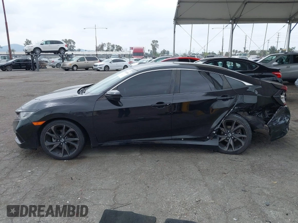 2020 Honda Civic Sedan Sport with VIN 2HGFC2F82LH592254, listed as a IAAI auction lot 41903524 with 69,221 mi miles. Bid and sale history available at carsss.com. Image 14.