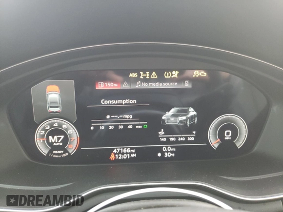 2021 Audi A4 S line Premium Plus z VIN WAUEAAF47MA053374, wystawiony jako Copart lot #78616953 z przebiegiem 47 166 mil mil oraz Szkoda całkowita • Salvage title. Historia ofert i sprzedaży dostępna na DreamBid. Obrazek 9.
