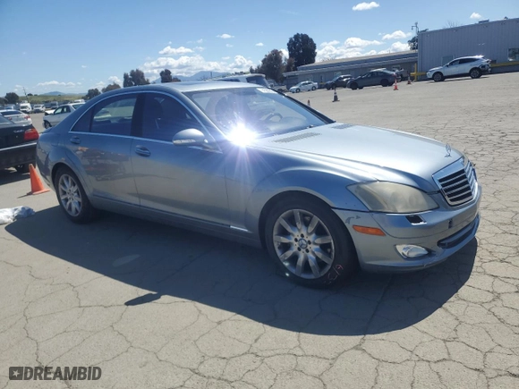 2007 Mercedes-Benz S-Class 5.5L V8 with VIN WDDNG71X07A080500, listed as a Copart auction lot 51584365 with 156,243 mi miles and Salvage Title. Bid and sale history available at carsss.com. Image 4.