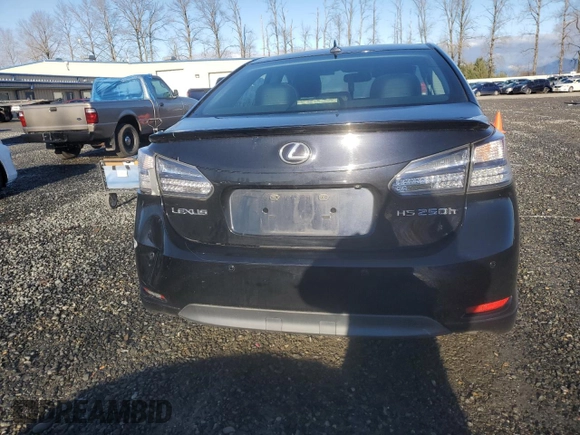 2010 Lexus HS 250h with VIN JTHBB1BA2A2006577, listed as a Copart auction lot 84060554 with 116,228 mi miles and Salvage Title. Bid and sale history available at DreamBid. Image 6.