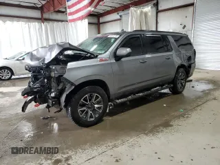 2022 Chevrolet Suburban Z71 with VIN 1GNSKDKD3NR148101, listed as a Copart auction lot 44913775 with 0 mi miles and Salvage Title. Bid and sale history available at carsss.com. Image 1.