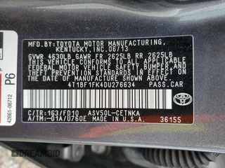 2013 Toyota Camry L with VIN 4T1BF1FK4DU276634, listed as a Copart auction lot 54859225 with 84,148 mi miles and Salvage Title. Bid and sale history available at DreamBid. Image 12.