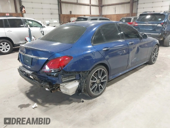 2020 Mercedes-Benz C 300 with VIN W1KWF8DB5LR569967, listed as a IAAI auction lot 42241351 with 53,119 mi miles and . Bid and sale history available at DreamBid. Image 4.