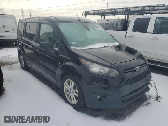 2014 Ford Transit Connect XLT with VIN NM0GE9F76E1162884, listed as a Copart auction lot 76617014 with 166,091 mi miles and Salvage title. Bid and sale history available at DreamBid. Image 4.