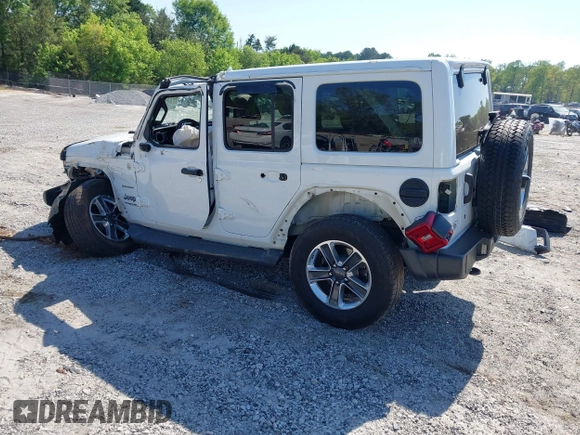 2019 Jeep Wrangler Unlimited Sahara with VIN 1C4HJXEN5KW509806, listed as a IAAI auction lot 42071325 with 95,549 mi miles and . Bid and sale history available at DreamBid. Image 3.