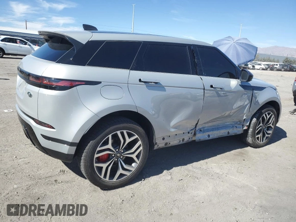 2020 Land Rover Range Rover Evoque S with VIN SALZJ2FX1LH060825, listed as a Copart auction lot 46861155 with 43,331 mi miles and Salvage Title. Bid and sale history available at DreamBid. Image 3.