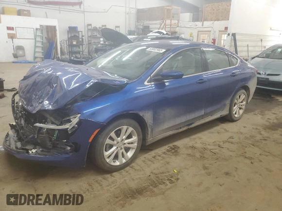 2016 Chrysler 200 Limited with VIN 1C3CCCAB0GN187733, listed as a Copart auction lot 53002965 with 98,223 mi miles and Salvage Title. Bid and sale history available at carsss.com. Image 1.