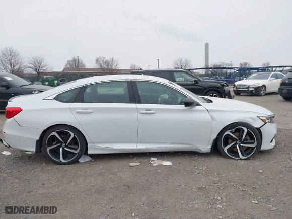 2022 Honda Accord Sedan Sport SE with VIN 1HGCV1F47NA098249, listed as a IAAI auction lot 41239513 with 93,504 mi miles. Bid and sale history available at carsss.com. Image 12.